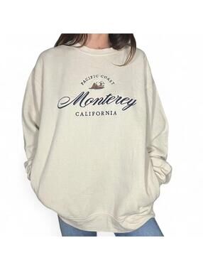 Monterey California Cream Sweatshirt with Pockets